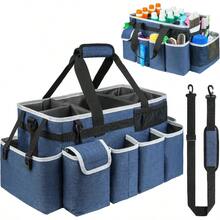 Cleaning Caddy BagExtra Large Cleaning Plies Organizer With Handle For Housekeepers Blue - Extra Large - View 1