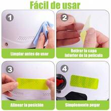 Cinta Reflejante Profesional, 36 Piezas Calcomanias para Autos, Alta Visibilidad, Impermeable, Amplio ngulo de Reflexin, para Camin, Coches, Motos, Bicicletas, Casco, Etc. 3*8cm, Rojo+Verde+Blanco - rojo, verde, blanco - Ver 6
