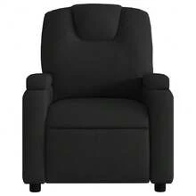 vidaXL Relaxsessel Schwarz Stoff - Black - View 3