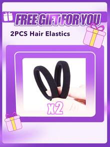 T-Shaped Human Hair Topper Wig Clip-In With Bangs - Water Wave Texture (Curly/Wavy) For Women, Natural-Looking Hair Extensions For Volume & Instantly, Daily Use, Suits All Beige Tones & Scalp Types (No Glue/Lace) 8-10 Inch Natural Black & Light Brown