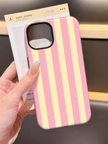 1pc Minimalist Striped Pattern Glossy 2-In-1 Filmstrip Phone Case, Fit For Samsung/ 11/12/13/14/15/16/17 Pro Max - Multicolor - View 2