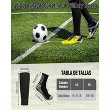 Calcetines de Ftbol, 6 Pares Calcetas Antiderrapantes Futbol Deportivas Algodn Transpirables, Medias Antideslizantes para Correr, Calcetines Hombre para Baloncesto, Running, Yoga, Ciclismo, Gym - 4*Nrgro - Ver 3