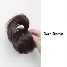 Elegant Low Bun Wig With Invisible Clips - Women's Natural Full Wig, Black Synthetic Hair, Suitable For Daily And Special Occasions, Versatile Wig | Fashionable Low Bun | Clips - Multicolor - View 11