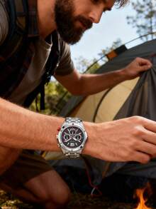 Guess 男士石英表，不锈钢表带，型号：GW0714G1/W0167G1/W1058G1，不锈钢表壳，防水石英机芯，适合日常佩戴及其他场合