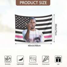 Frank Tapestry Ocean Pink America Flag Rap Wall Tapestry Blanket Funny Poster For College Dorm Decor Room Decoration Gift Merch - 粉色 - 查看 8