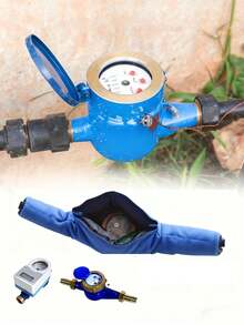 Winter Anti-Freeze Water Meter Cover - Detachable Insulated Polyester Outdoor Pipe Protector, Suitable For Pressure Vacuum Breakers And Backflow Preventers, High-Quality Material, Convenient Design, Weather-Resistant, Essential For Cold Areas, Property Maintenance, Pipe Cover For Pipe, Radiator Pipe Cover