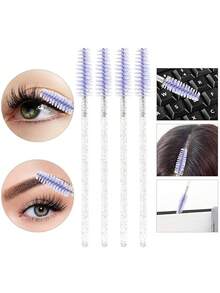 50/100/300pcs Disposable Eyelash Curler, Eyelash Brush, Crystal Eyebrow Brush, Eyelash Extender Makeup Set (Multi-Color) - Multicolor - View 8