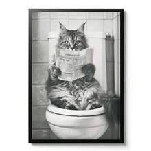 1/3pcs Modern Minimalist Abstract Art Prints, Black & White Cat Brushing Teeth, Using Toilet, Wearing Bathrobe Canvas Poster, Suitable For Bedroom, Living Room, Bathroom, Kitchen, Office Decor, Framed/Unframed Wall Art - Multicolor - View 21