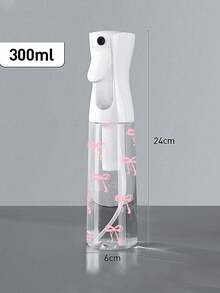 Bow Tie Pattern Clear PET Refillable Travel Spray Bottle, Multi-Purpose Fine Mist Spray Bottle For Travel And Business Trip,Makeup Remover Dispenser, Reusable Hair Spray Bottle, Continuous Water Mister, For Hair Styling, Cleaning, Plants, Facial Moisturizingtravel Essentials Vacation Holiday Travel Bottles