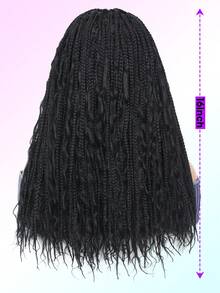 Boho Chic Knotless Cornrow Box Braids Wig -Full Lace Braided Wigs For Black Women - Short Box Style Synthetic Braiding Wig With Twist For Easy Styling And Comfortable Wear(16Inch) - Multicolor - View 2