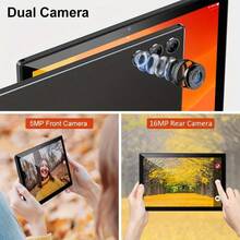 W&O 10-Inch Tablet PC, Android 15 Operating System, 2-In-1 Tablet With Keyboard, Mouse, Protective Case, Stylus, 256GB ROM + 8GB RAM, Supports 1TB Memory Card Expansion, 5+16MP Camera, Octa-Core Processor, 7500Mah Battery, 1280*800 IPS HD Display, Tab, Wi-Fi 6, Tablet, Tablet, Pad(Orange) - 橘色 - 查看 5