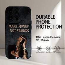Monetiza tu vida, no tus relaciones: Funda de teléfono mate con impresión UV que presenta ojos de ángel, ofreciendo protección de 360 grados para iPhone 16, 11, 12, 13, 14, 15 Pro Max, XR, X/XS, 7, 8 Plus, SE y Mini. - Mezcla de colores - Ver 6