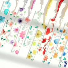 8 PCS Bookmarks Transparent Floral Bookmark Book Accessories Gifts For Teachers Friends Women  Lovers{Inchcolorinch:InchMulticolorinch} - 多色 - 查看 6