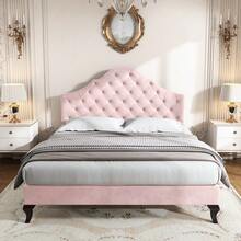 Bed Bases & Foundations - Pink + Velvet + 140cm*200cm - View 6
