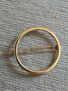 1 pezzo Elegante fermaglio a scatto rotondo in metallo, accessori scolastici