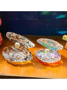 1 pieza Ornamento encantador de cristal, perla y concha: regalos de cumpleaños perfectos para decorar salas de estar y bares en el hogar