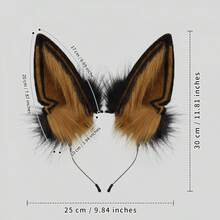 Dog Ears Headband for Adults Plush Halloween Headpiece Creative Hair Accessories for Cosplay Party Costume - Rosa - Ver 7