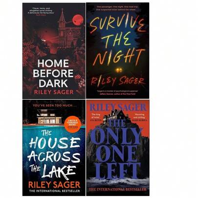 Riley Sager Collection 4 Books Set (Home Before Dark, Survive The Night, The House Across The Lake & The Only One Left)