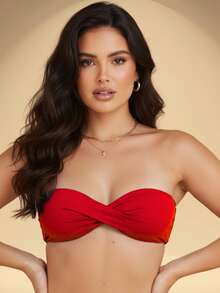 Women Bikini Sets - 紅色 - 查看 3