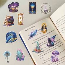 50 Stücke magische Cartoon Planeten Transparente PET Material Serie Graffiti Aufkleber, geeignet für Gepäck, Handyhüllen, Laptops, Helme, Skateboards, wasserfeste dekorative DIY Aufkleber - Verschiedenfarbig - Übersicht 11