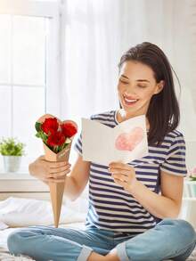 Gói 6 túi quà tặng bó hoa nâu, túi giấy đựng hoa đơn, hộp quà gói tình yêu, túi đựng hoa, hộp quà tặng cho ngày lễ tình nhân, đám cưới - màu nâu - Xem 6