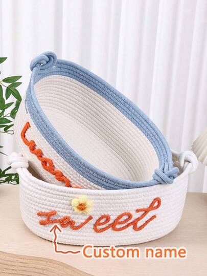 Personalized Name Letter Handmade Woven Storage Basket For Makeup, Toys, Remote Control, Sundries And Decor, Ideal Gift For Couples, Holiday, Living Room, Kitchen, Bedroom, Modern Rattan Plant Pots, Coastal Vibes Seagrass Boho Baskets, Natural Mix Metal Frame Storage For Beachy Home & Garden Decor,Multi-Functional, Reusable,Easy To Clean,Anti-Mold,Breathable,Exquisite,Cute,Fashionable,Adorable,High-Quality,Soft,Custom,Unique,Personalized,Ideal Gifts For Him,Ideal Gifts For Her,Her,Boyfriend,Girlfriend,Dad,Mom,Family,Friends,Son,Daughter,Kids,Kitchen,Dining Room,Bedroom,Office,Living Room,Home,Tea Room,For Anniversaries,For Graduation,For Weddings