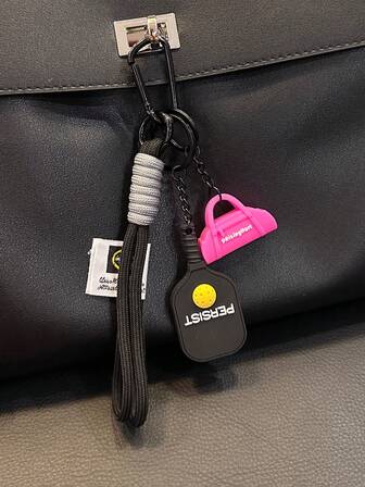 Series Cute Contrast Color Sweet Cool Sports Style Bag Pendant Pendant Fitness Braided Rope Table Tennis Racket Sports Backpack Pendant Gym, Backpack Pendant, Jewelry Keychain, Suitable For Sports Boys And Girls, Exquisite Men And Women Gifts, Bag Pendant, Bag Charm Pendant, Bag Chain