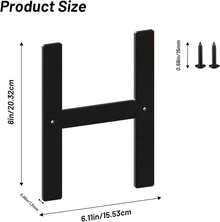 Números de casa de 6 pulgadas y letras de metal para carteles al aire libre, números de casa para exteriores, letras de dirección y números de aluminio para puerta, buzón, jardín, perfecto para el - La letra H - Ver 12