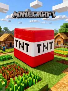 1 pezzo Scatola di immagazzinaggio stile Minecraft fai-da-te, scatola regalo di Natale, forniture per feste di Pixel Miner, adatta per conservare oggetti personali, decorazione per feste di Pixel Miner, decorazione per feste di compleanno, Natale, organizzazione di camera, auto e scrivania d'ufficio