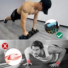 Push Up Support Board Multifunctional Exercise Chest Training Board W/ Pull Rope Multi-Function Foldable Pushup Board Muscle Max Push Up Board For Floor Fitness Strength & Exercise Training Equipment For Home Workout For Men & Women - Tabla de flexiones plegable - Ver 4