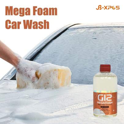 JB-XPCS Espuma de lavado de autos definitiva - Fórmula súper concentrada de 500ml, jabón de burbujas rico para una limpieza profunda y nutrición de la pintura, solución integral para el cuidado del automóvil