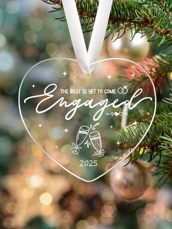 IL MEGLIO DEVE ANCORA VENIRE Fidanzati 2025, Primo Natale Fidanzati 2025, Ciondolo Natalizio Decorazione Nuziale, Decorazione Appesa per Albero di Natale, Regali di Natale in Acrilico per Matrimoni, Regali per Coppie Appena Sposate, Regali Romantici per Coppie, Decorazioni Natalizie per la Casa
