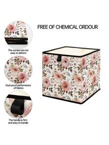 1pc Cartoon Flower Pattern Open Storage Box, Stackable Storage Container, Drawer Style Durable Multipurpose Design, Space-Saving For Home, Dorm, Household Organization, Under Bed Storage - Multicolor - View 4