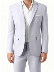 HALLOWEEN Men Suits New Autumn Collection Traje De Hombre Elegante Men's 2 Piece Suits White Classic Fit 2 Buttons Men Suits Tuxedo Jacket Blazer For Wedding Business Dinner Prom Concert Graduation Season Size XS-3XL