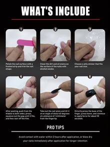 24pcs Short Square Press-On Nails, Ombre Black & Silver Beaded Gothic Punk Style, High Gloss Full Coverage, Suitable For Men & Boys Daily Wear Nail Supplies - Multicolor - View 5