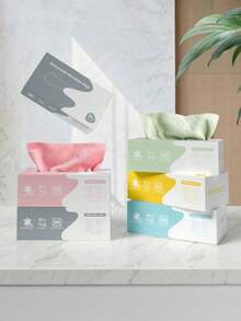 20条装洗碗巾，1盒20条，无毛、无油、可重复使用，柔软舒适，可用于擦拭桌子、清洁卧室、厨房，超细纤维厨房洗碗布（随机盒装） - 彩色 - 查看 9