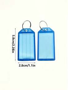 Colorful Clear Plastic Keychain Tags - Double-Sided Labels, Diy Id Tag Tags, Name Tags, Pet Id Tags For Keys, Luggage, Backpacks, Assorted Bright Colors, Durable And Easy To Read, Tag Management, Key Storage Tags | Vibrant Colors | Clear Plastic Tags - Multicolor - View 10