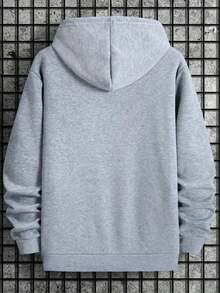 Hombre 003 Chaqueta de hombre ECKO UNLTD con gráfico - Negro casual con capucha con cordón, manga larga, ajuste regular, , ropa de otoño e invierno, ropa de calle casual Impresión de letra - Gris - Ver 2
