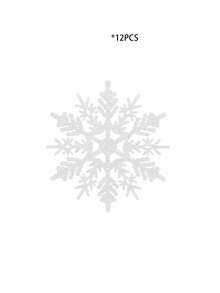 12pcs Christmas Fake Snowflakes Xmas Tree Hanging Ornament Simulation Ice Winter Party Christmas New Year Decoration Icicle