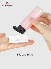 YUEMEI MOMENT MC Set[EVA 3D Bag]Black/White, 50ml - 6pcs/8pcs Travel Refillable Bottle Set, Cosmetic Refill Bottles For Shampoo, Body Wash, Conditioner, Toner, Facial Cleanser