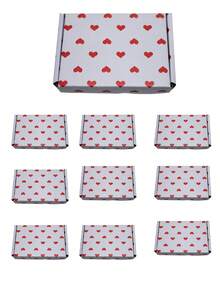 10pieces Pink Heart-Shaped Gift Boxes For Weddings, Fresh And Elegant Theme With Heart And Bow Elements,Birthdays, And Parties, Printed In Cute Corrugated Cardboard Boxes, Colorful Airplane Boxes, Pink Packaging Boxes, Armor Accessories, Card Delivery Boxes, And Paper Packaging Boxes - Multicolor - View 17
