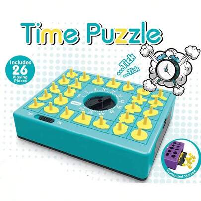 一套儿童形状配对计时器棋盘游戏，早教认知反应训练互动玩具，圣诞节/万圣节/复活节/生日礼物（部分配件颜色随机）