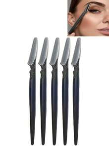 30pcs Eyebrow Trimmer Set, Eyebrow Trimmer, Long Handled Eyebrow Trimmer, Beauty Tool, Used For Eyebrow Trimming, Razor, Precision Exfoliating Tool Eyebrow Trimmer, Facial Razor Blade, Eyebrow Trimmer Blade And Razor With Protective Cover, Used For Removing Facial And Body Hair, Suitable For Travel, Suitable For Both Men And Women. 5/10pcs.