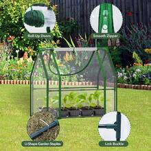 Greenhouse Outdoors Indoor, Small Greenhouse With Innovative Dual Open Doors, Portable Garden Tent Plants Transparent, 36Lx18x33H - 透明 + 36 英吋(長)x 18 英吋(寬)x 33 英吋(高) - 查看 6
