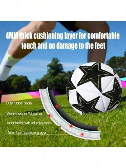 1pc Premium Size 2 Training Soccerball: Built For Outdoor Team Practice, School Sports & Fun. . Perfect Holiday Gift (Teachers' Day, Valentine's Day Halloween, Christmas, Thanksgiving)