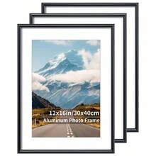 1/3 إطار صور من سبيكة الألومنيوم الأسود، 30 * 40 سم / 12 * 16 بوصة إطار معدني، إطار طاولة حامل A4، إطار شهادة A3، إطار ملصق، إطار لوحة الماس، إطار لغز، إطار ديكور فني، إطار ديكور جداري للمنزل، غرفة المعيشة، إطار ديكور غرفة النوم