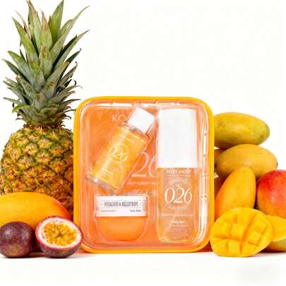 Perfume KOSY MOSY No.026 Premium Pistachio & Heliotrope Indulgent Fragrance Gift Set | 100ml Long-Lasting Aromatic Body Mist + 60ml Luxe Bubbly Foaming Bath + 50g Intensely Hydrating Body Butter | Perfect Birthday Surprise, Christmas Heartfelt Gesture & Mother's Day Treat to Say "You Deserve This Luxury" | At-Home Spa Kit for Vibrant Self-Care & Gifting Joy – Nutty-Floral Scent, Travel-Friendly, Elevate Daily  Quick Ship