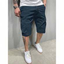 Bermuda Twill Shorts Men's High Quality Summer Men's Top - 藍色 - 查看 7