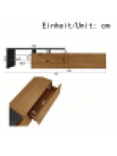 Moderne TV Unit Elegante Stylish, Practical Storage, Black, Wood Look, Glass Shelves, Lighting view 11