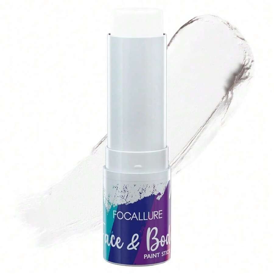 2 Packs Waterproof Face Body Paint Sticks Dark Colors Blackout Makeup For Sports Halloween Festival Cosplay Costume Party - WS01 白色鏤空 - 查看 1